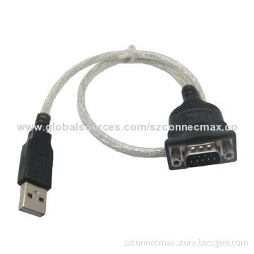 45cm USB to DB9 RS232 Adapter Cable, Supports Remote Wakeup and Power Management